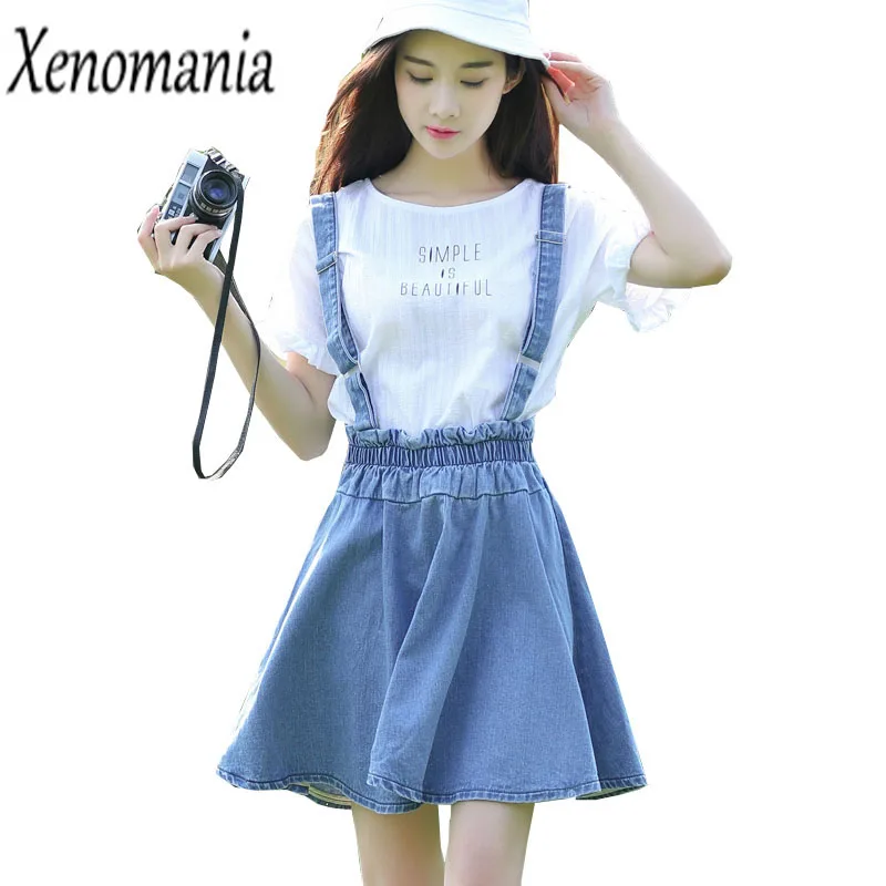 

Denim Sundress Denim Dress Women Party Dresses Brazil 2017 Summer Korean Lolita Vestidos Ukraine Robe Femme Vestido Jeans Skater