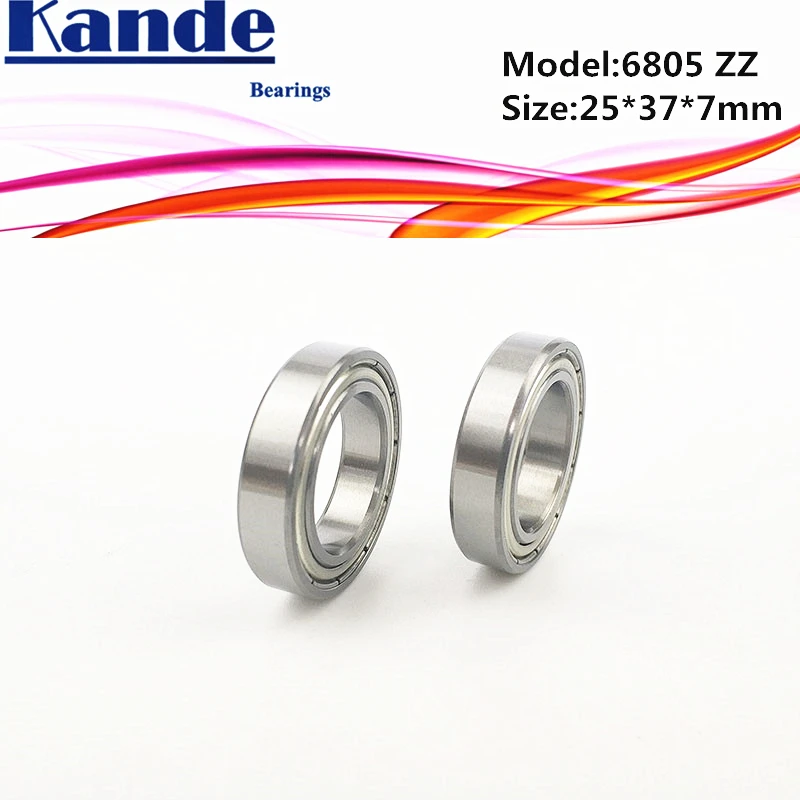 

6805 ZZ 4Pcs 25x37x7 ABEC-1 6805ZZ Thin Section Deep Groove 6805 Ball Bearing Automotive bearings 61805