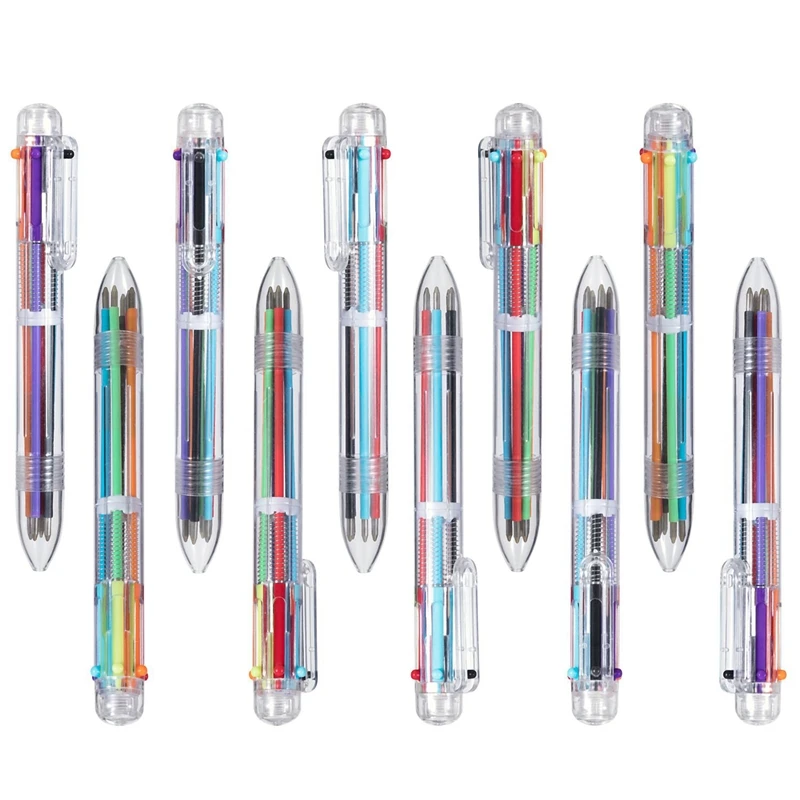 

22 Pack 0.7Mm 6-In-1 Multicolor Ballpoint Pen,6-Color Retractable Ballpoint Pens For Office School Supplies Students Children