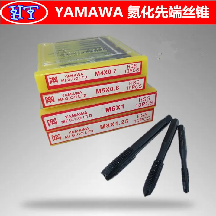 

10pcs/lot HSS-E YAMAWA straight flute thread hss thread taps M2 M2.5 M3 M3.5 M4 M5 M6 M8 M10 M12