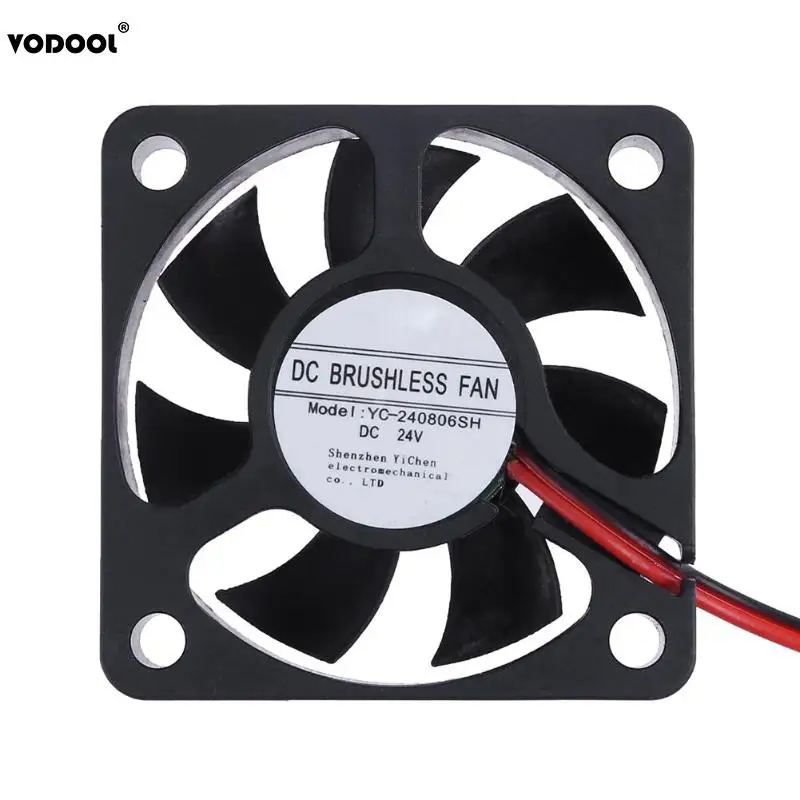 

VODOOL Mini DC 24V Brushless Cooling Cooler Fan 49X49mm 7 Blades 2Pin Computer Case CPU System PC Cold Fan Radiator Heatsink