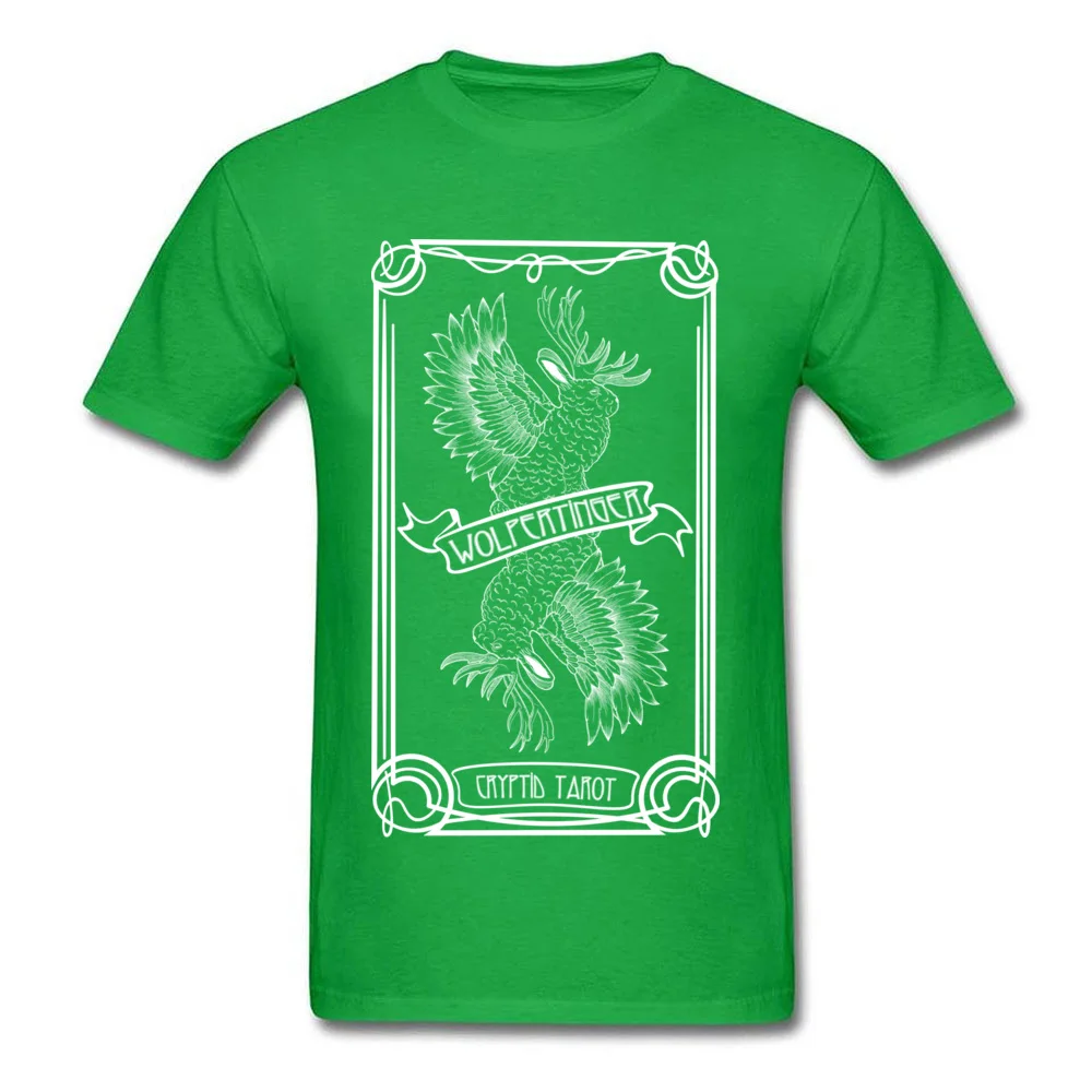 Summer Tops Shirt Summer/Fall 2018 Popular Round Neck 100% Cotton Fabric Tee-Shirt Men Tshirts Cryptid Tarot Series Wolpertinger Cryptid Tarot Series Wolpertinger green