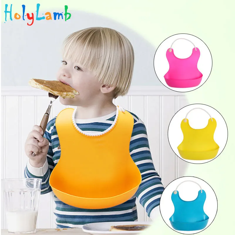

Baby Bibs Stereoscopic Waterproof Food-grade Silicone Bibs Feeding Solid Newborn Burp Cloth Candy Color Towel Bib Babador