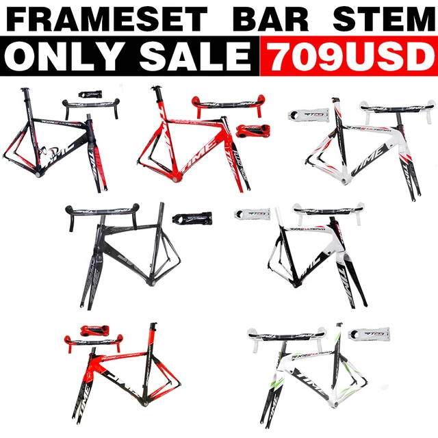 Cheap Hot sale !TIME RXRS ZXRS Ulteam Carbon Road frameset carbon fiber bicycle frame road race bike frame 3k BB30 frame free shipping