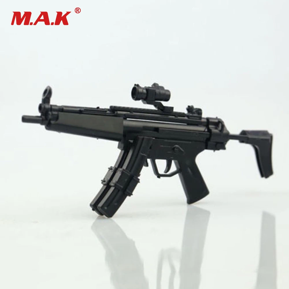 1/6 Scale Submachine Gun MP5 4D Assembled Weapon Model Toy Action