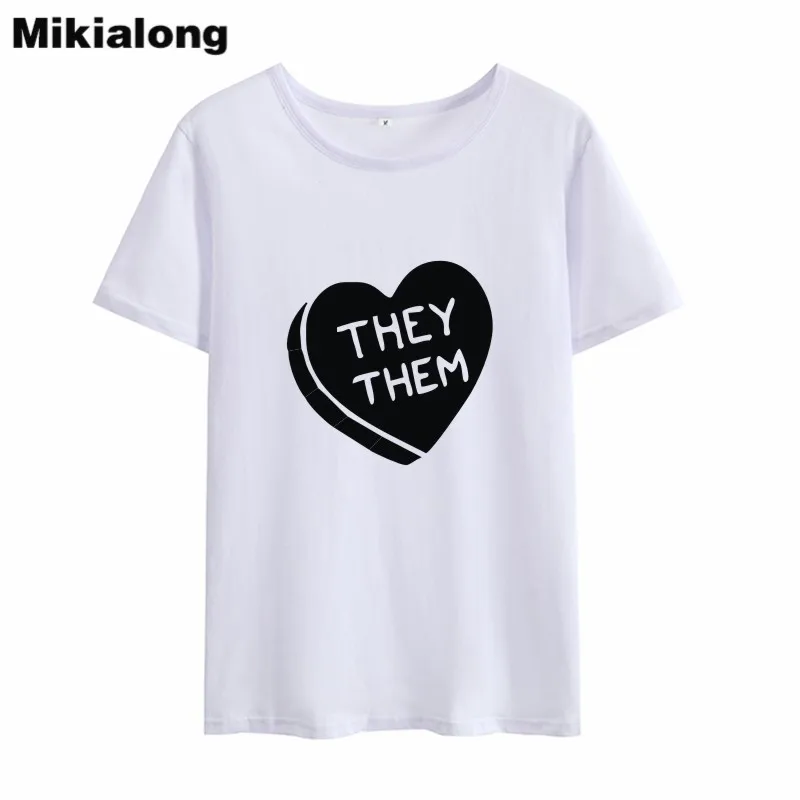 Mrs win THEY THEM Couple T Shirt for Lovers Romantic Streetwear Woman Tshirt Top Short Sleeve Harajuku Women Summer T-shirt