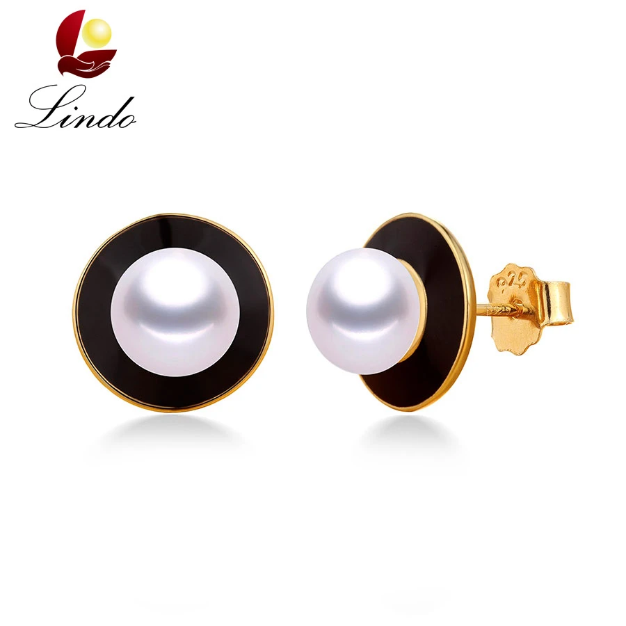 

Women Pure Silver 925 Earrings Natural Freshwater Pearl Stud Earrings Jewelry Wedding Nickle Free Antiallergic Earring Lindo