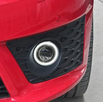 

New! super bright COB angel eye (5 colors ) + projector lens + H3 halogen fog lamp + black fog lamp house for Seat LEON
