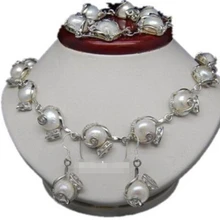 Изысканные 11-12 мм белый культурная жемчужина акоя Цепочки и ожерелья комплект из браслета и серег природа свежий жемчуг цепочка 925 Серебристые высококачественные ювелирные изделия