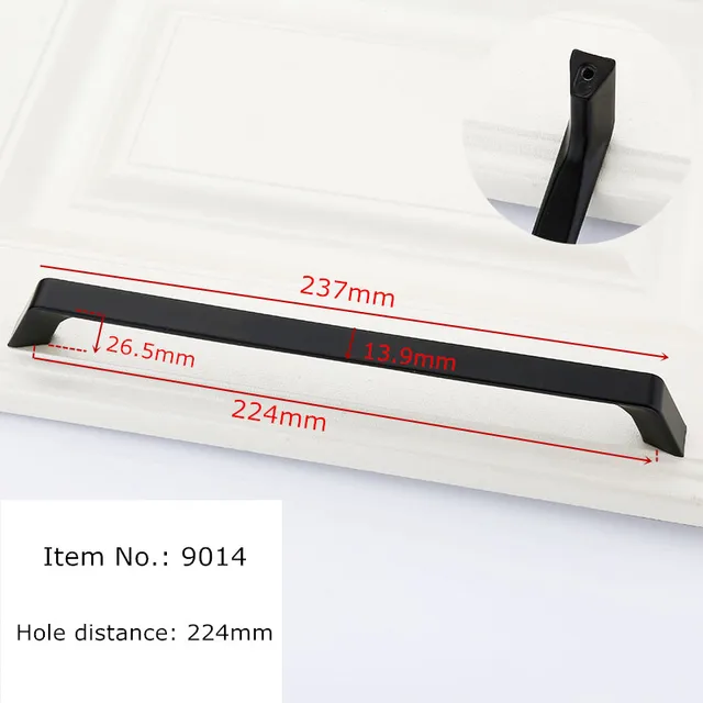 Black Handles for Furniture Cabinet Knobs and Handles Kitchen Handles Drawer Knobs Cabinet Pulls Cupboard Handles Knobs 9014-224