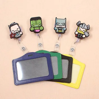

1Set Avengers Ironman Retractable Badge Reel High quality Student Nurse Exihibiton ID Name Card Badge Holder Office Supplies