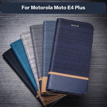 Деловой чехол из искусственной кожи для Motorola Moto E4 Plus, чехол из ТПУ, силиконовая задняя крышка для Motorola Moto E4 Plus, чехол-книжка со слотом для карт