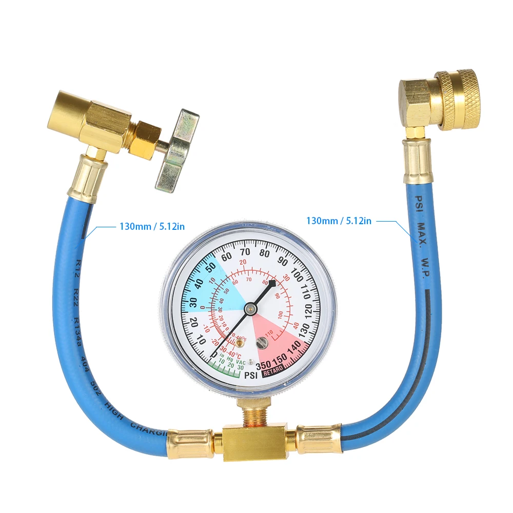AC R134A автомобильный Кондиционер хладагент измерительный шланг с манометром комплект адаптер горячая труба Кондиционер автомобильный датчик