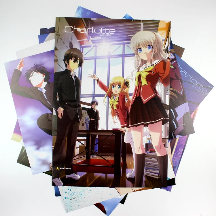8*(42x29 см) Charlotte posters аниме плакаты наклейки на стену|wall sticker|anime posterposter anime |