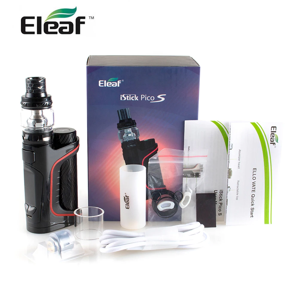 В наличии оригинальный Eleaf iStick Pico S набор 100 Вт мод коробка с Элло вате атомайзер 6 5