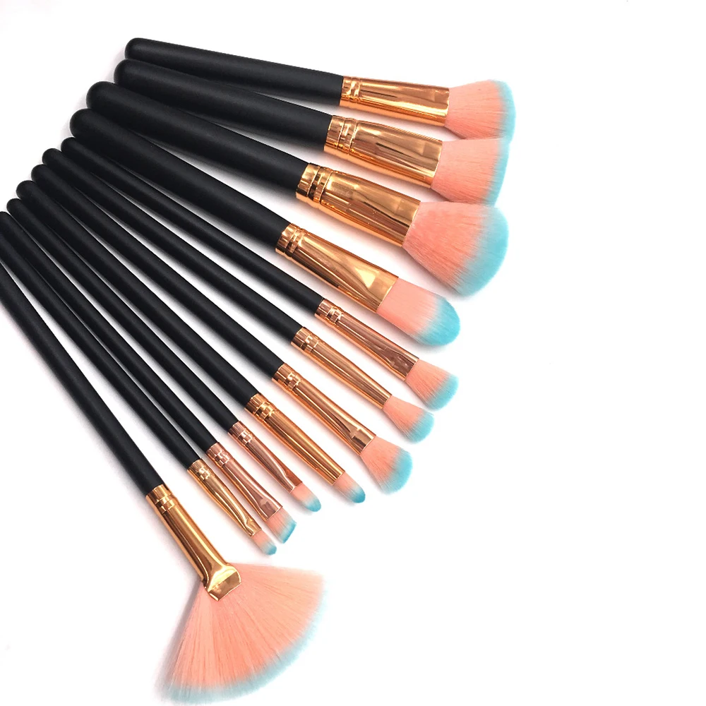 Superior Quality 12pcs Makeup Brush Set Profession Face Powder Foundation Eye Shader Make Up Cosmetics Beauty Tools With PU Bag (2)