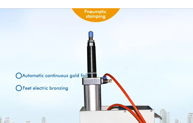 Пневматический Настольный плоского прессования bronzing машина автоматический roll золотой фольги тиснения кожи площадь загара 12*9 см