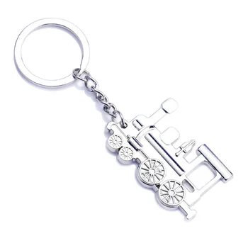 

FREE SHIPPING by FEDEX 100pcs/lot Novelty Locomotive Keychain Creative Metal Key Chains Laser Custom Logo