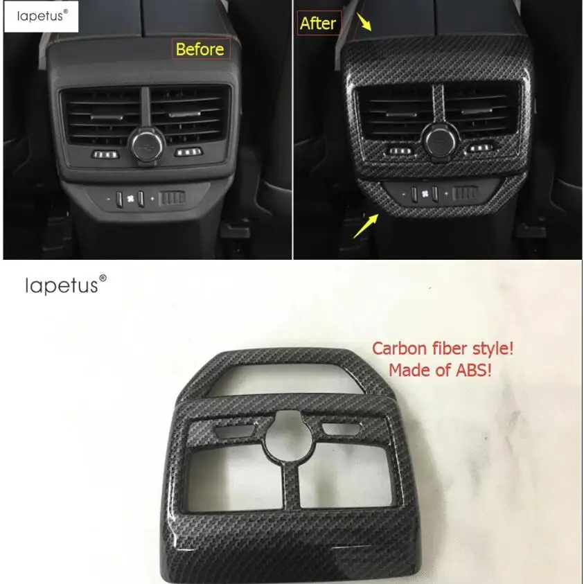 Goedkoop Lapetus Accessoires Voor Peugeot 5008 GT 2017 2018 Achter achter Armsteun Doos Airconditioning AC Vent Outlet Molding Cover Kit trim