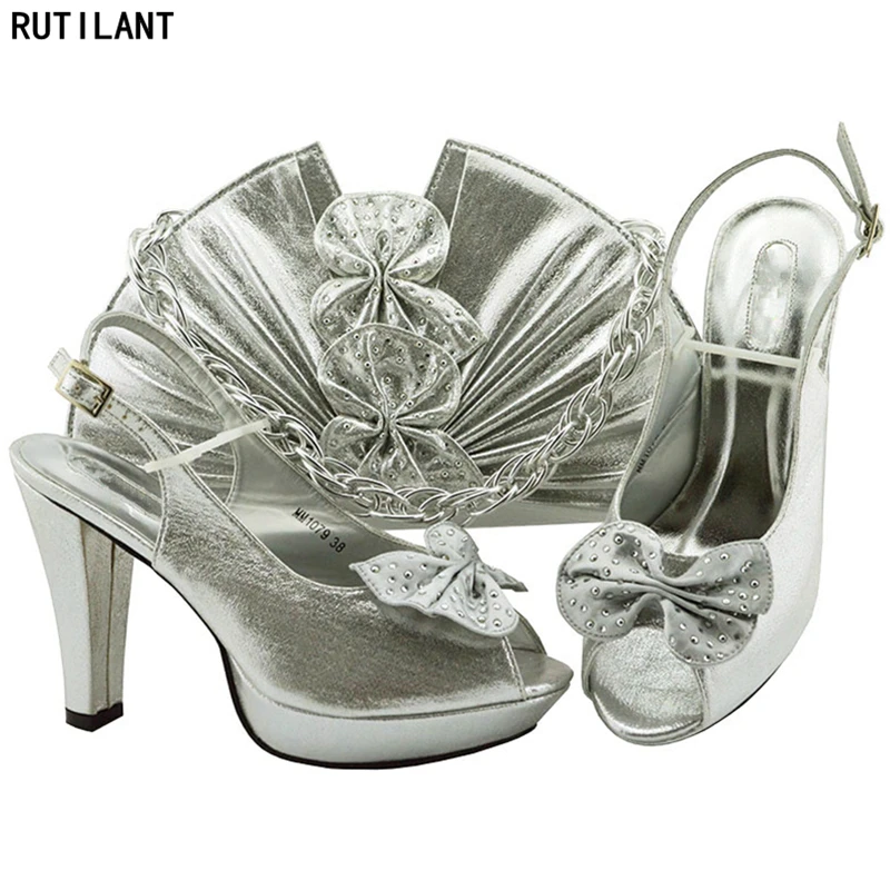 

New Fashion Italian Shoes and Bags Set Envio Gratis Italian Shoe and Bag Set for Party In Women Nigerian Women Wedding Shoes