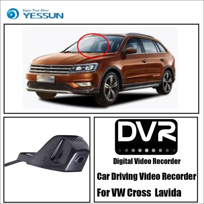 

YESSUN Not Rear Back Camera Car DVR Driving Video Recorder for Volkswagen Cross Lavida Front Dash Camera HD 1080P