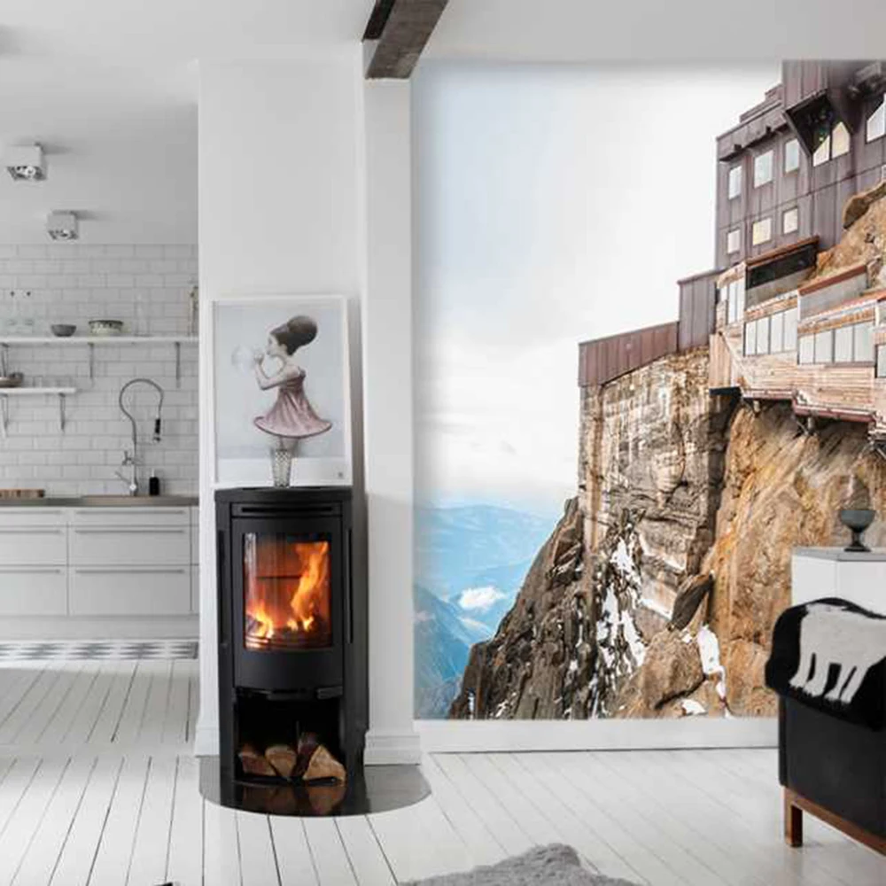 Клифф дом гостиной фон 3D обои фотообои 3d papel де сравнению PW1435731337|papel de pared|papel de3d |