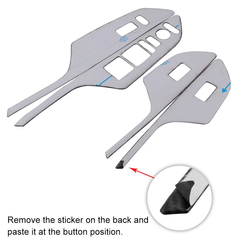 4 шт. карбоновое волокно окна автомобиля лифт переключатель панель отделка для- Honda Civic