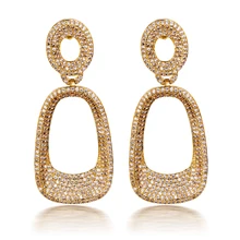 Большие женские Серьги Длинные Серьги Медь Материал W/AAA CZ Свадебная вечеринка ювелирных изделий отправка