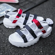 BomKinta/модные сандалии для мужчин; мужские пляжные сандалии на липучке; брендовая мужская повседневная обувь; летние шлепанцы унисекс на платформе