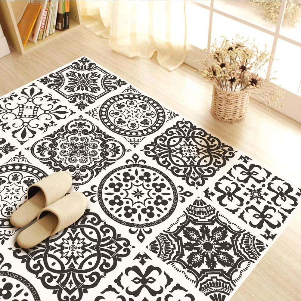 

Floor Stickers 4 Sheets 50x50cm Geometry Wall Sticker Removable Floor Sticker Art Decal Home Room Bathroom Decor