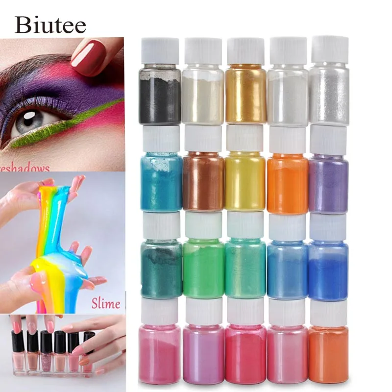 

Biutee 24 Colors Mica Powder Pigments Professional Makeup Earth Color Eyeshadow Palette Glitter Eye Palette Eye Shadow Silky