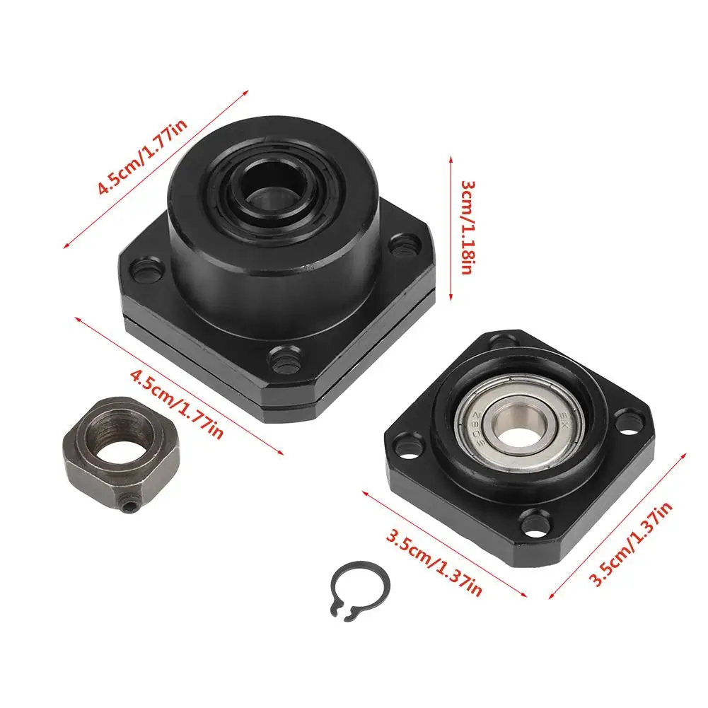 1 комплект 10 мм Фиксированная+ 8 мм плавающая сторона Опора s подшипник качения Подушка блок установленный опорный корпус Подшипник набор для шарикового винта