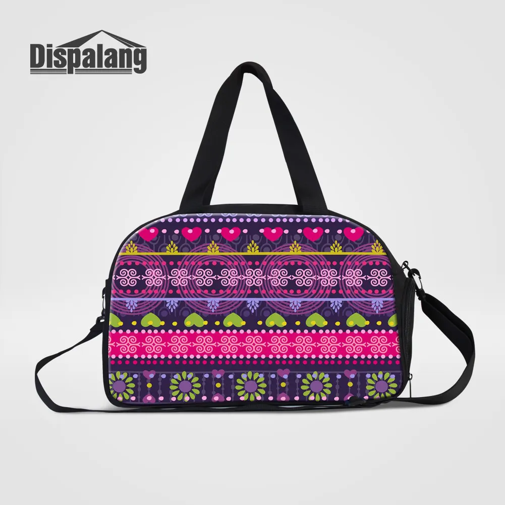 Dispalang Women's Travel Duffle Bags Geometric Patterns Weekend Bag For