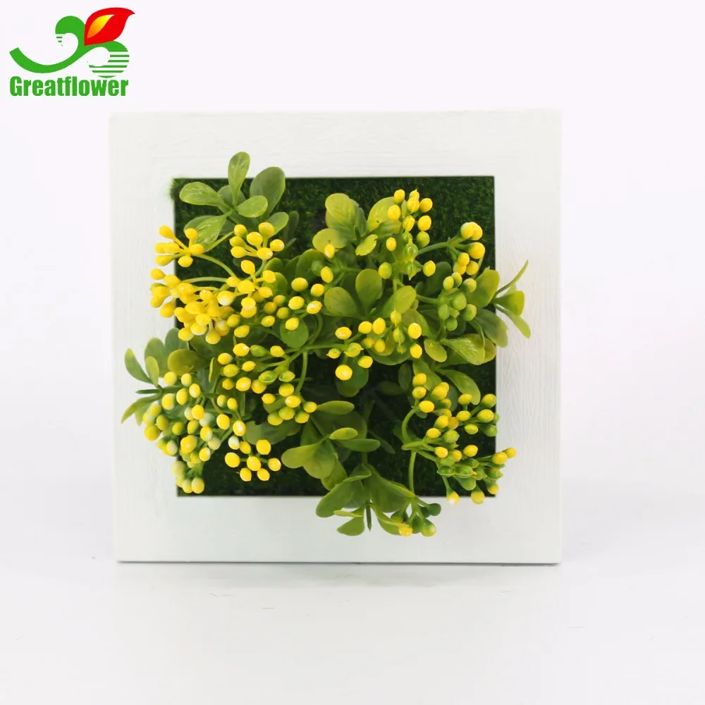 Greatflower 1 шт.. креативная 3D искусственная растительная рамка много желтых шести
