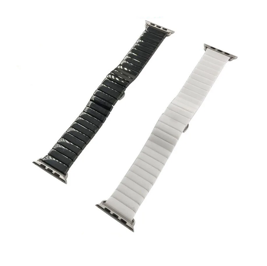 

KINGBEIKE Fashion Ceramic Watchband For Apple Watch 38mm 42mm 40mm 44mm New Designed iwatch 1 2 3 4 Series Replacement Band