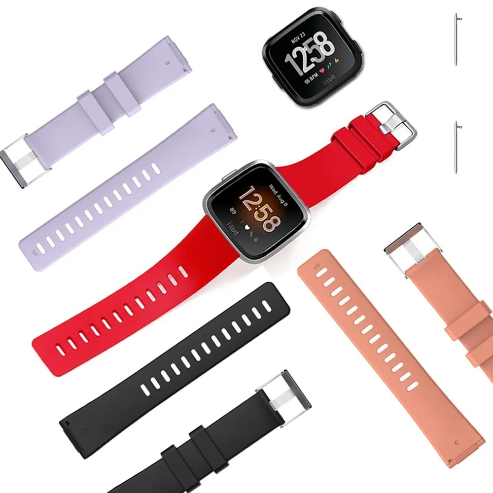 Замена для браслета Fitbit Versa/Versa Lite Band с защитой экрана Силиконовый