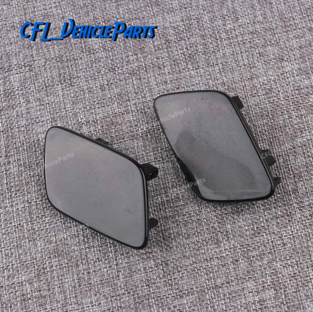Pair Front Bumper L R Headlight Washer Nozzle Jet Cover Unpainted Cap