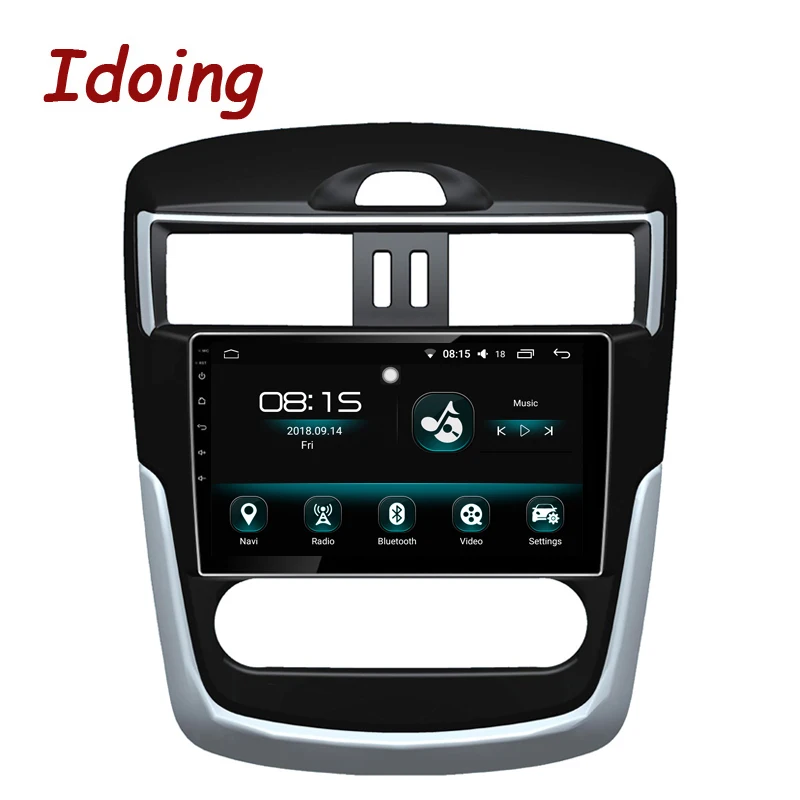 Excellent Idoing 9"2.5D IPS Car Android 8.0 Radio Vedio Multimedia Player Fit Nissan Tiida 2016 4G+64G Octa Core GPS Navigation Glonass 2