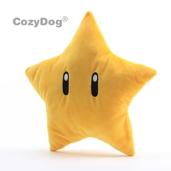 

Super Mario Bros Soft Dolls Pillow Yellow Starman Plush Doll Stuffed Animals 30*33cm Gift for Kids