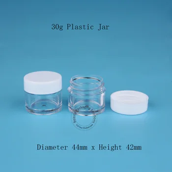 

10pcs/Lot Promotion High Quality 30g PS Cream Jar Plastic Facial Cream Small Bottle Women Cosmetic Container Black Lid Packaging