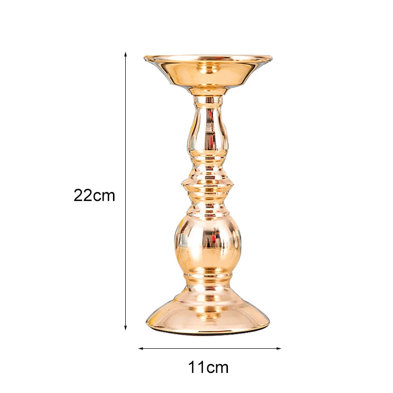 Золотая свеча держатели металлический подсвечник ваза для цветов Настольная Центральная подставка для цветов дорога свинец Свадебные украшения
