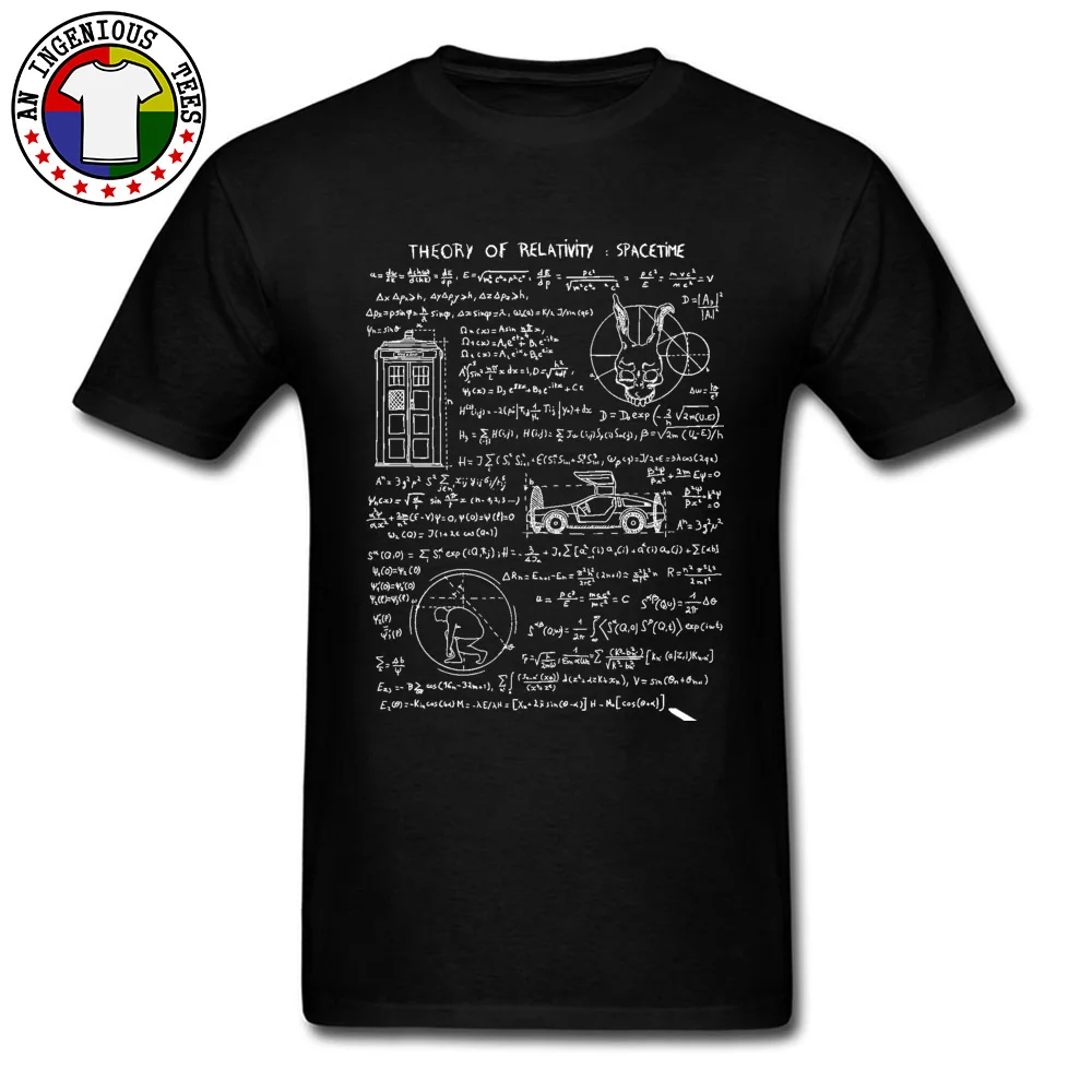 

Albert Einstein E MC2 Formulas Math Physics Science T Shirt Tardis Doctor Who Theory of Relativity Spacetime T-shirts Mens Brand