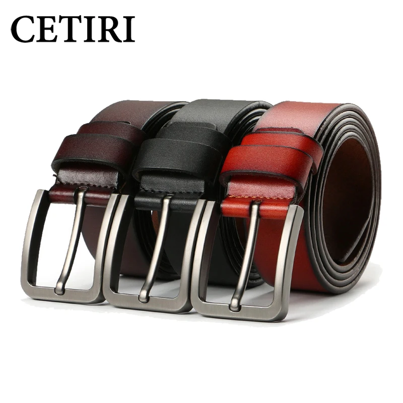 CETIRI мужской ремень из натуральной кожи высокого качества Роскошный бренд ремни с большой пряжкой мужские дизайнерские ремни ceinture homme 110-125 см