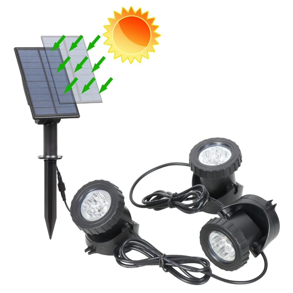 T-SUNRISE светодиодный на солнечной батарее RGB светодиодный подводный светильник s Точечный светильник водонепроницаемый IP68 открытый сад 2/3 лампы для сада пейзаж