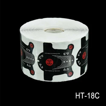 

500pc/roll Nail Extension Form Red/Black Nail Builder Guide Form For Extension Manicure Gel Nail Acrylic Tip Sticker Art Form@*