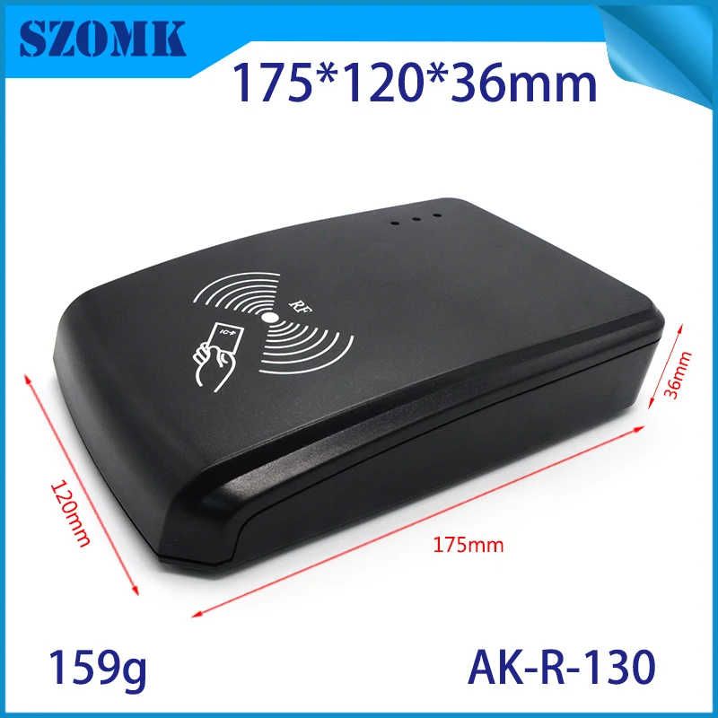 

1 piece, 175*120*36mm plastic electronics RFID reader pcb enclosure szomk new design abs plastic instrument housing switch box