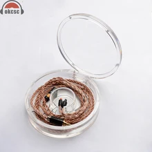 OKCSC обновленный кабель для наушников, один кристалл, серебро, медь, для DIY, наушники для Technica IM50 IM70 IM01 IM02 IM03 IM04