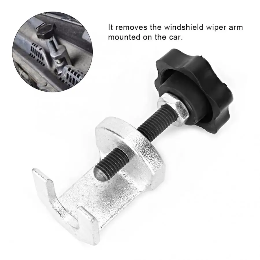 

Universal Wiper Arm Puller Auto Aluminum Alloy Windshield Wiper Arm Puller Remove Repair Tool removes the windshield wiper arm