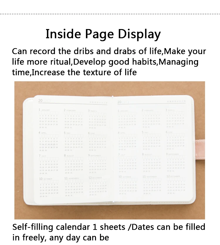 A6 пряжка дизайн многофункциональные внутренние страницы Созвездие блокнот планировщик ежемесячный ежедневный план сетка пустой дневник дорожный блокнот
