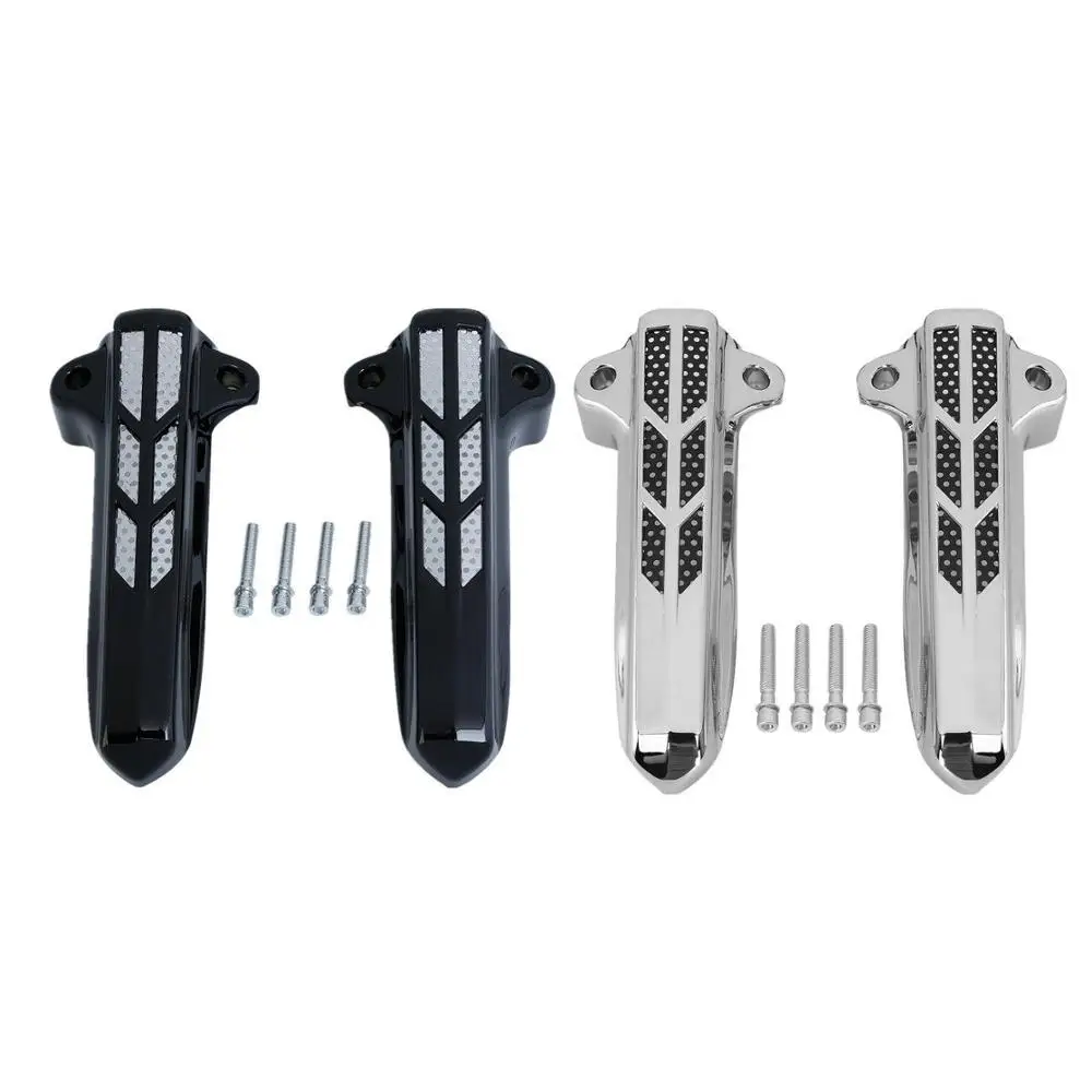 

Motorcycle Chrome/Black Front Lower Fork Leg Covers for Harley Electra Glide Road Glide FLTRX 2015-2017 FLHT FLHX FLHR